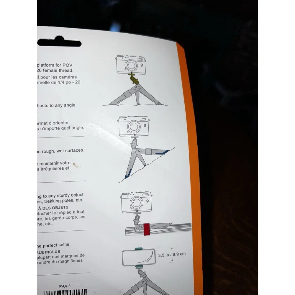 Pedco UltraPod 3 Mini Travel Tripod Phone Mount Lightweight Camera Stand NIB